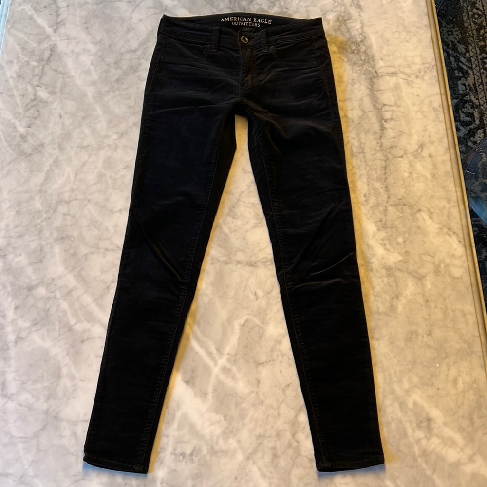 American eagle outfitters velvet Jegging. Black. 2. Super stretch